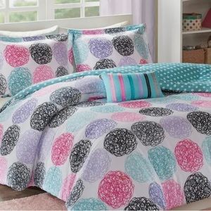 BEAUTIFUL MODERN PINK BLUE AQUA TEAL
GREEN PURPLE POLKA DOT GIRL COMFORTER SET
